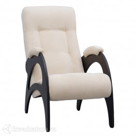 Кресло для отдыха Неаполь Модель 9 без лозы (Венге-эмаль/Ткань Ваниль Verona Vanilla) в Калуге - kaluga.katalogmebeli.com | фото