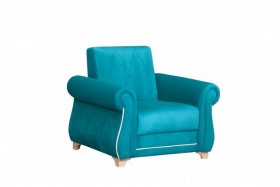 Кресло для отдыха "Порто" (велюр киви бирюза / микровельвет крем) в Калуге - kaluga.katalogmebeli.com | фото