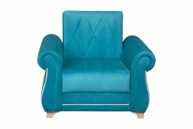 Кресло для отдыха "Порто" (велюр киви бирюза / микровельвет крем) в Калуге - kaluga.katalogmebeli.com | фото 3