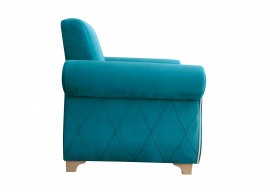 Кресло для отдыха "Порто" (велюр киви бирюза / микровельвет крем) в Калуге - kaluga.katalogmebeli.com | фото 6
