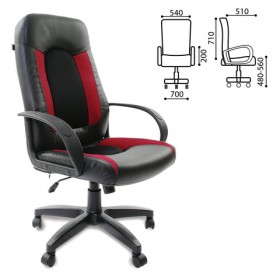 Кресло офисное BRABIX Strike EX-525 (черно-красный) в Калуге - kaluga.katalogmebeli.com | фото