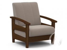 Кресло для отдыха Омега (орех лак/CATANIA COCOA) в Калуге - kaluga.katalogmebeli.com | фото 1