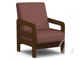 Кресло отдыха Вега-34 (орех лак/UNO BERRY) в Калуге - kaluga.katalogmebeli.com | фото