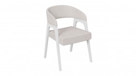 Кресло «Техас 1» (Белый матовый/Шенилл Estetica Vanille №220) в Калуге - kaluga.katalogmebeli.com | фото