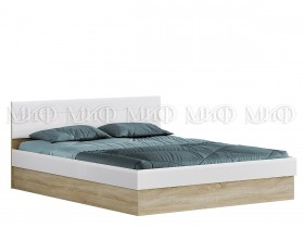Кровать 1,4 спальня Фортуна (Дуб сонома/белый глянец) в Калуге - kaluga.katalogmebeli.com | фото