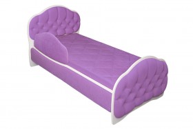 Кровать 160 Гармония 67 Светло-фиолетовый (мягкий бортик) в Калуге - kaluga.katalogmebeli.com | фото