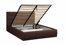 Кровать "Диана" ш. 1600 (Н=1010мм) (жаккард шоколад) в Калуге - kaluga.katalogmebeli.com | фото