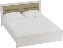 Кровать Элана 1600 с основанием Бодега белая в Калуге - kaluga.katalogmebeli.com | фото