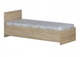 Кровать одинарная 800-2 без матраса (прямые спинки) Дуб Сонома в Калуге - kaluga.katalogmebeli.com | фото
