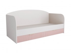 Кровать с ящиками ДКД 2000.1 Лавис (Белый софт/Роза/корпус Белый) в Калуге - kaluga.katalogmebeli.com | фото