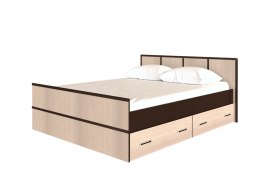 Кровать Сакура с настилом и ящиками 1,4 (Венге/Лоредо) в Калуге - kaluga.katalogmebeli.com | фото