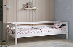 Кровать Соня Вариант 2 с задней защитой Белый полупрозрачный в Калуге - kaluga.katalogmebeli.com | фото