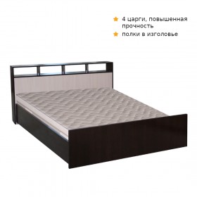 Кровать ТРОЯ 900 Венге-Дуб бел. в Калуге - kaluga.katalogmebeli.com | фото