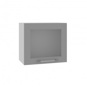 Квадро ВПГС 500 шкаф верхний горизонтальный со стеклом высокий (Железо/корпус Серый) в Калуге - kaluga.katalogmebeli.com | фото