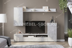 Мебель для гостиной МГС 4 (Белый/Цемент светлый) в Калуге - kaluga.katalogmebeli.com | фото
