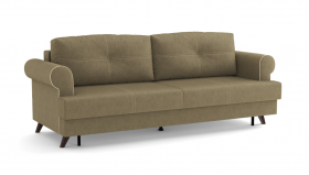 Оливер / диван - кровать 3-х местн. (еврокнижка) (велюр велутто коричневый 23 в Калуге - kaluga.katalogmebeli.com | фото