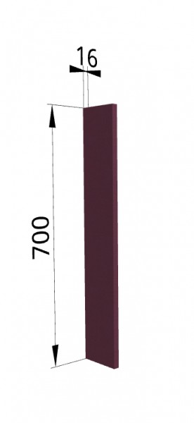 Панель торцевая ПТ 400 Квадро (для шкафа торцевого верхнего) Виноград в Калуге - kaluga.katalogmebeli.com | фото