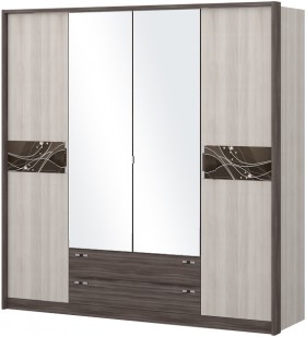 Шкаф четырехстворчатый с зеркалом Шк69.1 Николь в Калуге - kaluga.katalogmebeli.com | фото