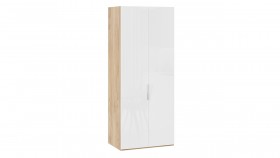Шкаф для одежды с 2 глухими дверями «Эмбер» Яблоня Беллуно/Белый глянец в Калуге - kaluga.katalogmebeli.com | фото