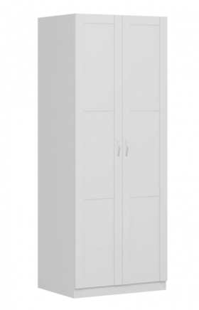 Шкаф двухдверный Пегас сборный белый в Калуге - kaluga.katalogmebeli.com | фото