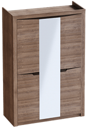 Шкаф трехдверный Соренто Дуб стирлинг/Кофе структурный матовый в Калуге - kaluga.katalogmebeli.com | фото