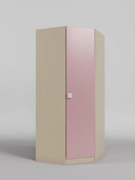 Шкаф угловой (угловая секция) Грэйси (Розовый/корпус Клен) в Калуге - kaluga.katalogmebeli.com | фото
