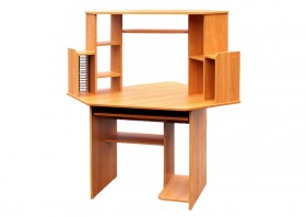 Угловой компьютерный стол (Вишня Оксфорд) в Калуге - kaluga.katalogmebeli.com | фото