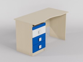 Стол (столешница с выемкой) Скай люкс (Синий/Белый/корпус Клен) в Калуге - kaluga.katalogmebeli.com | фото