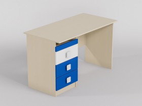 Стол (прямая столешница) Скай (Синий/Белый/корпус Клен) в Калуге - kaluga.katalogmebeli.com | фото