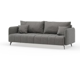 Валериан диван трёхместный прямой Стальной, ткань RICO FLEX 9292 в Калуге - kaluga.katalogmebeli.com | фото 1